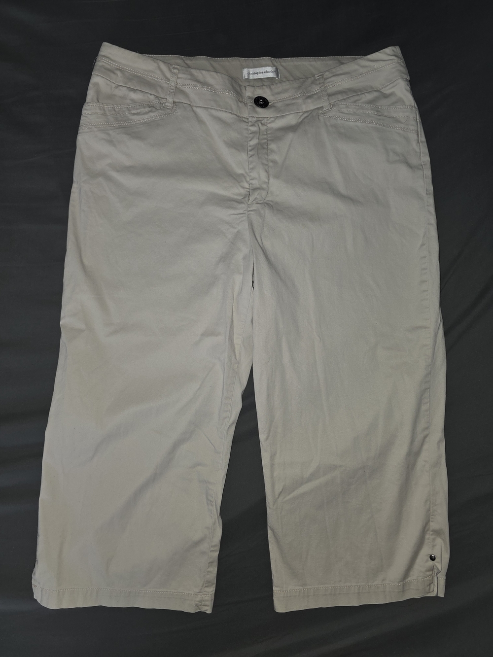 Women's Christopher & Banks SIZE 14 Light Khaki Capri Pants